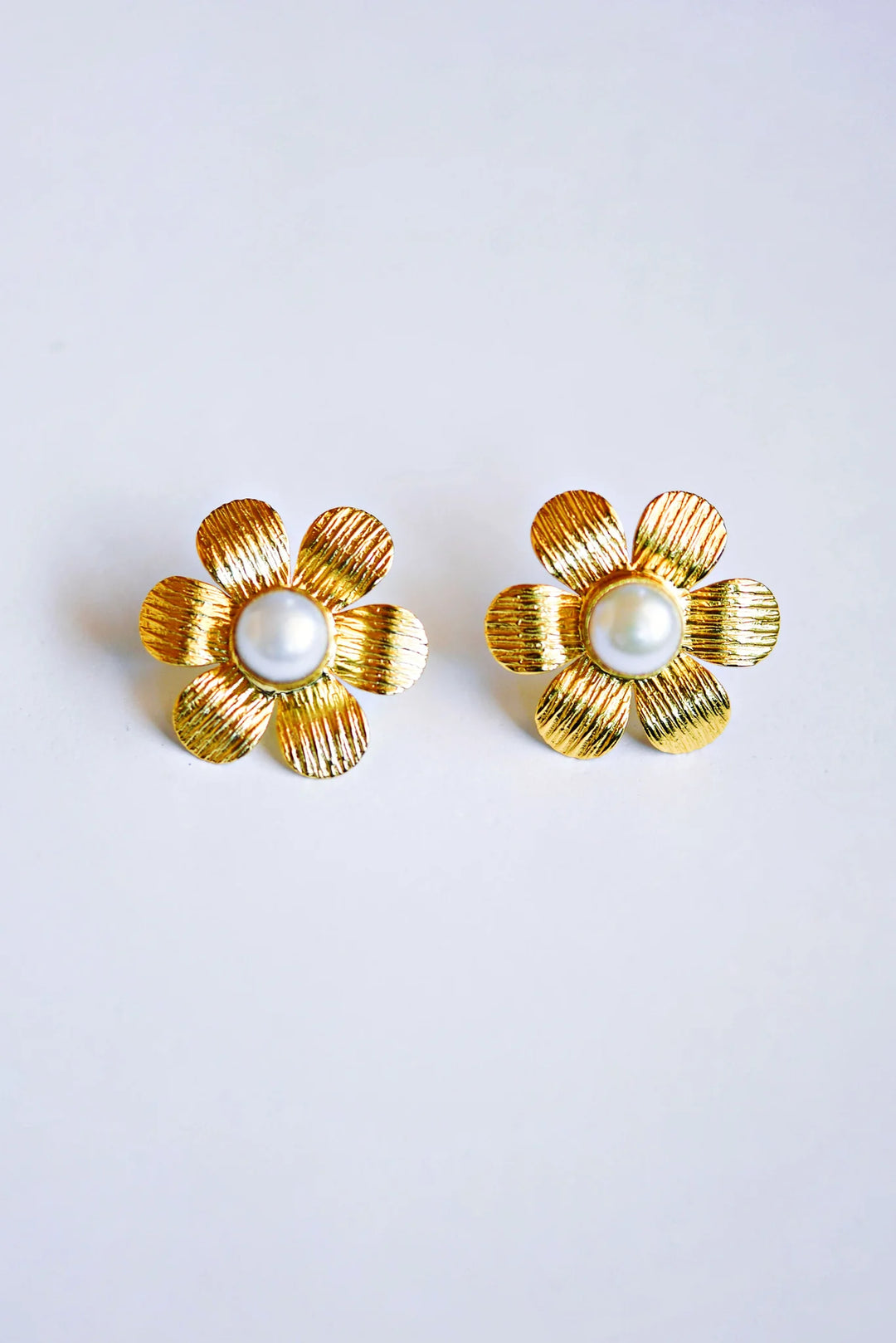 TJD Flower Studs- Pearl