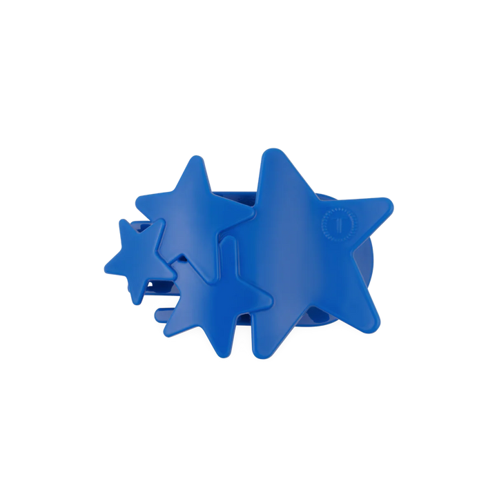 Teleties-Blue Shooting Star Medium Flat Hair Clip