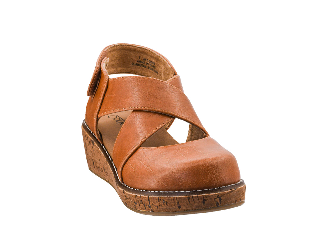 Corkys-BRING IT IN Wedge Shoe-Cognac