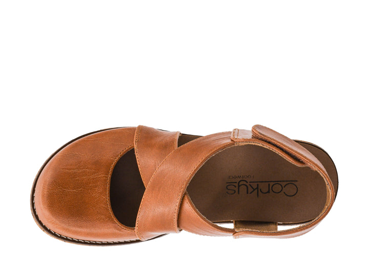 Corkys-BRING IT IN Wedge Shoe-Cognac