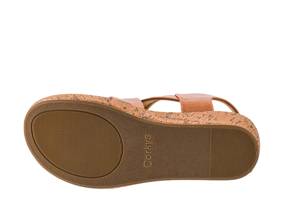Corkys-BRING IT IN Wedge Shoe-Cognac