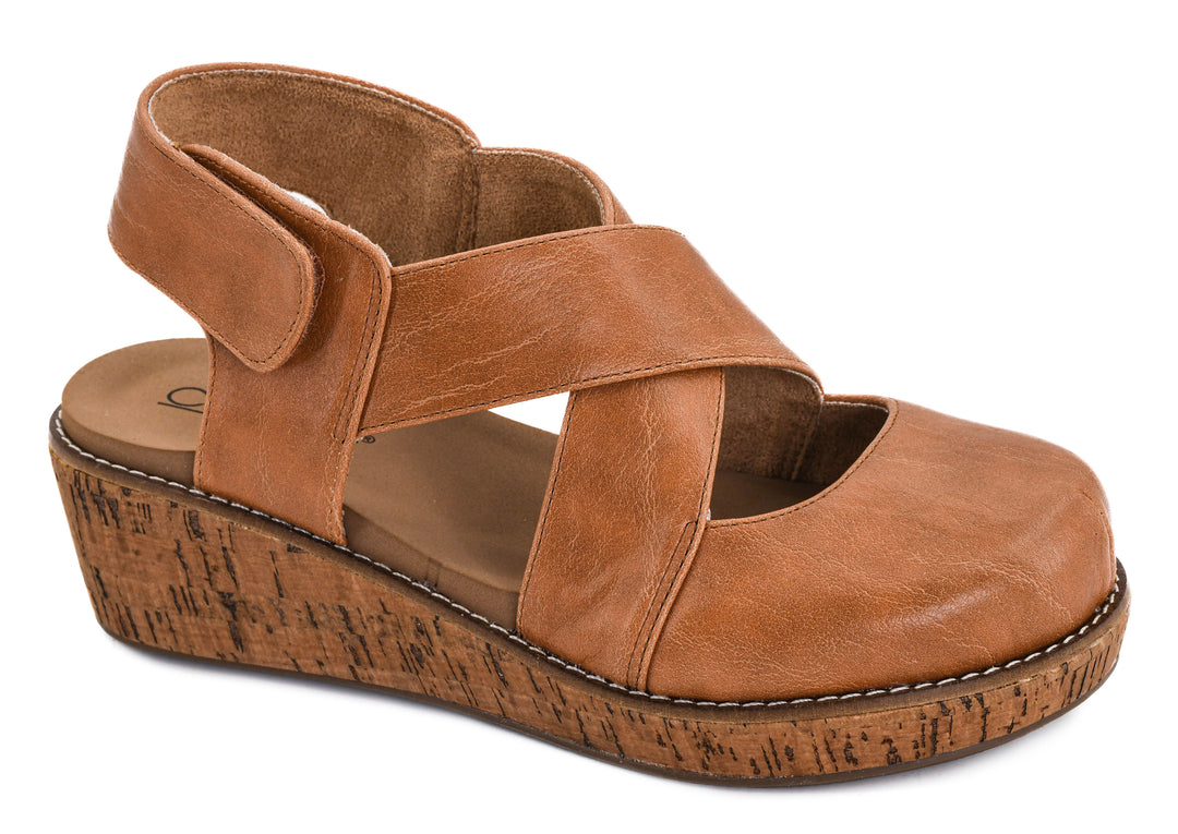 Corkys-BRING IT IN Wedge Shoe-Cognac