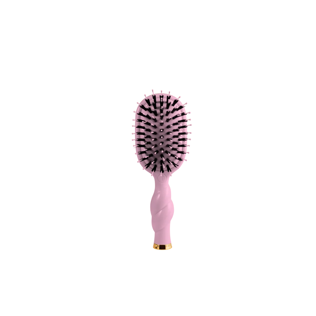 Teleties-Mini Boar Bristle Hair Brush - Bubblegum Pink