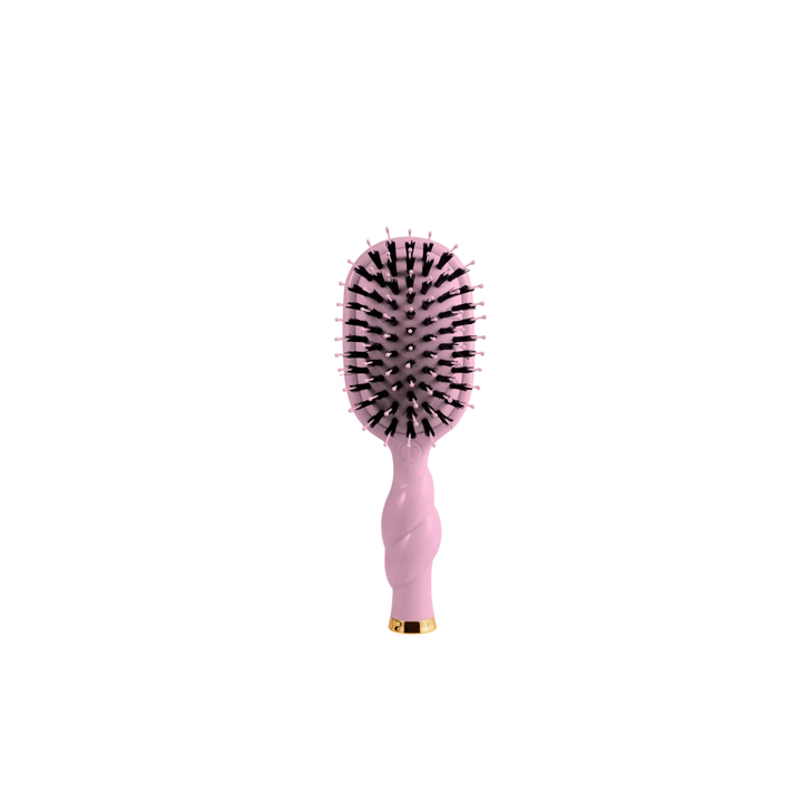 Teleties-Mini Boar Bristle Hair Brush - Bubblegum Pink