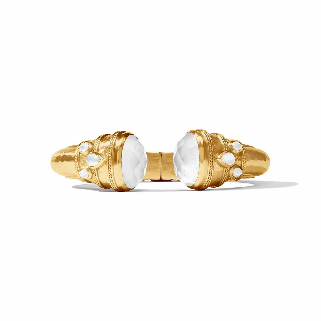 Julie Vos Cannes Cuff - Iridescent Clear Crystal