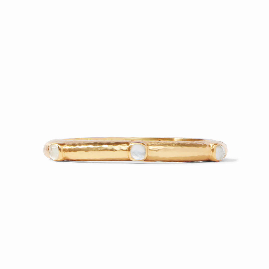 Julie Vos-Catalina Hinge Bangle-Iridescent Clear Crystal