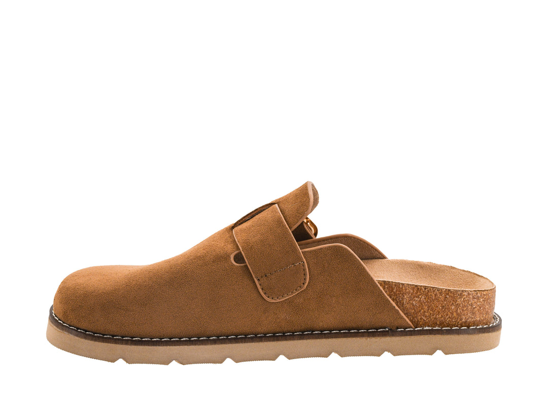 Corkys-DISTRACTED Slip-on Mule-Camel Faux Suede-Sizes 7-11