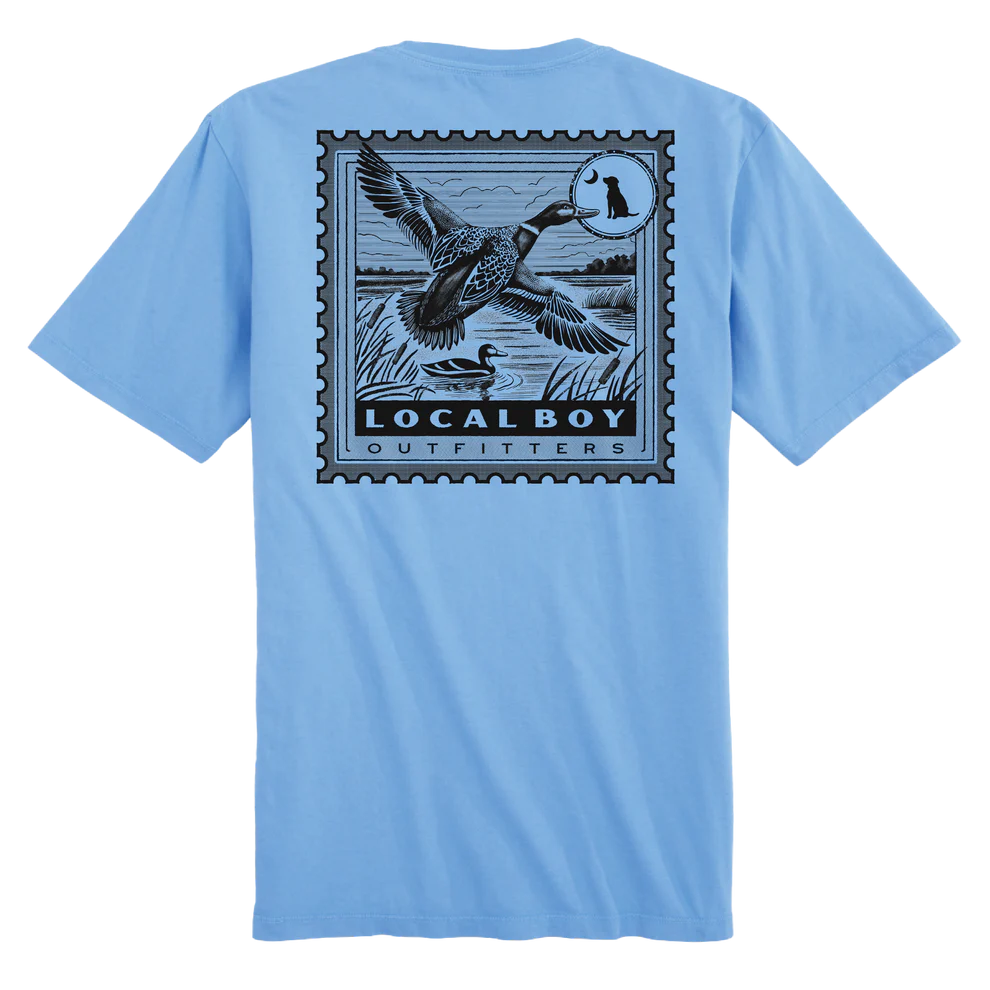 Local Boy Duck Stamp T-Shirt Washed Denim (BARK)