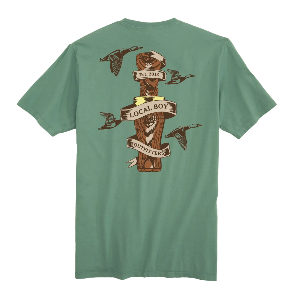 Local Boy Wooden Call T-Shirt Light Green (BARK)