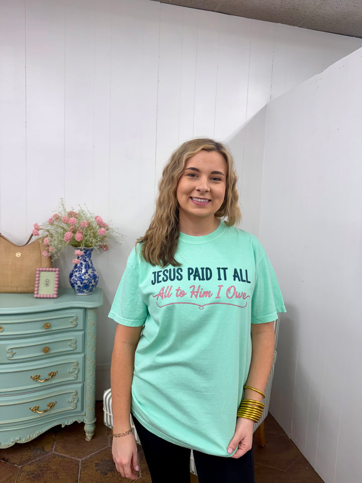 Jesus Paid It All Adult Tee