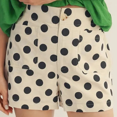 The Dottie Shorts-Black and White