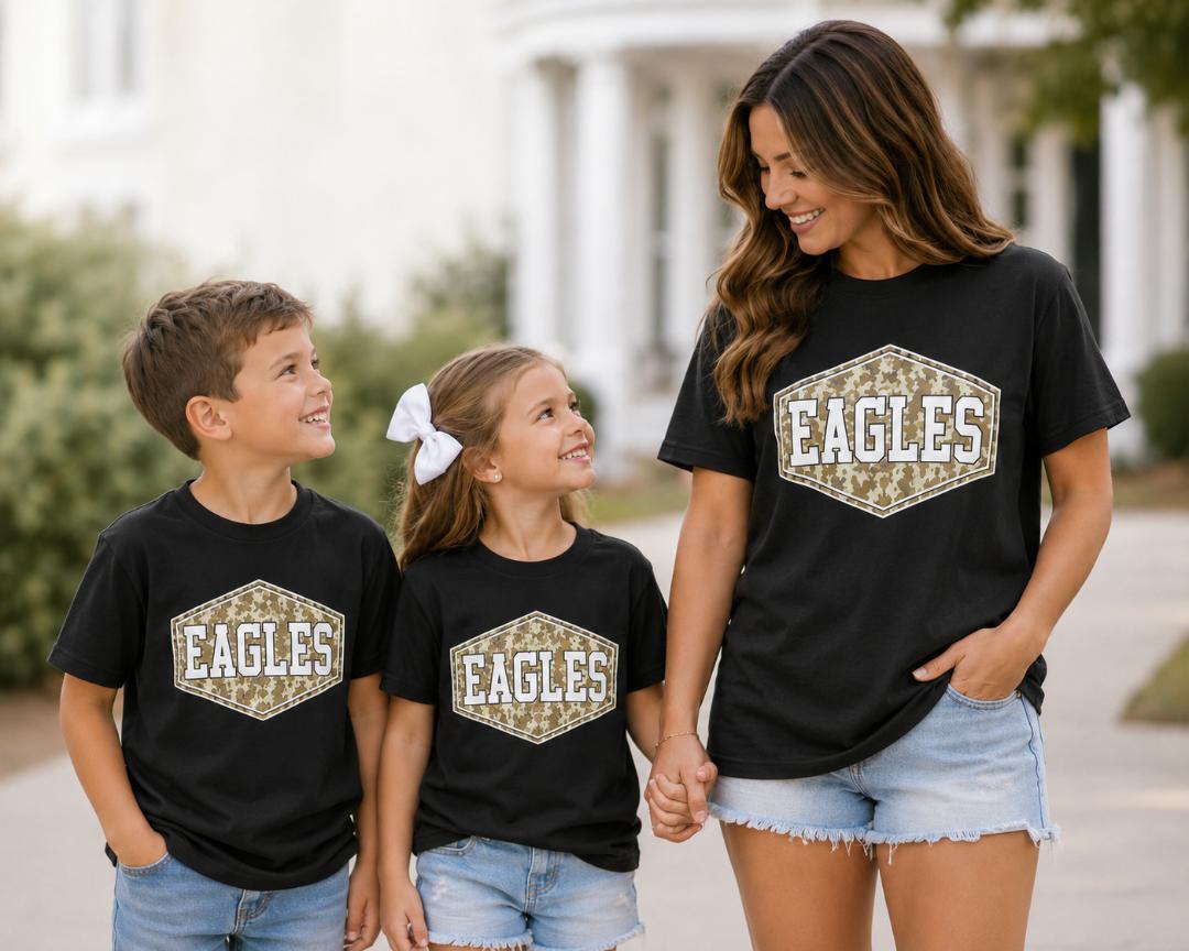 Retro Camo Eagles Tee
