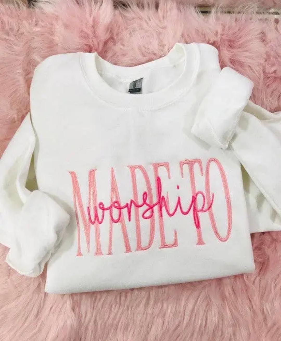 Made To Worship Embroidered Sweatshirt