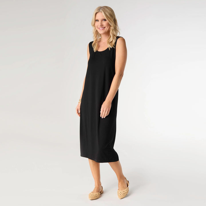 SOFT LANDING SLEEVELESS DRESS-BLACK