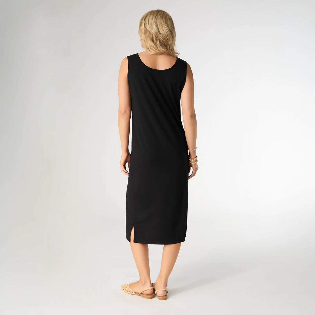 SOFT LANDING SLEEVELESS DRESS-BLACK