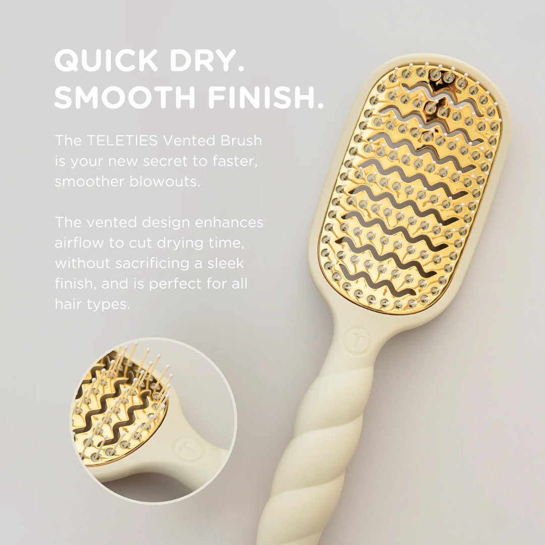 Teleties- Vented Hairbrush-Tan