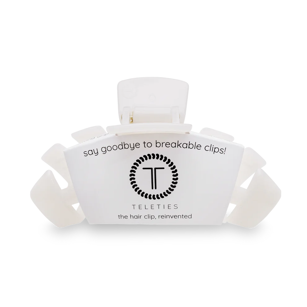 Teleties -Classic Coconut White Large Claw Hair Clip