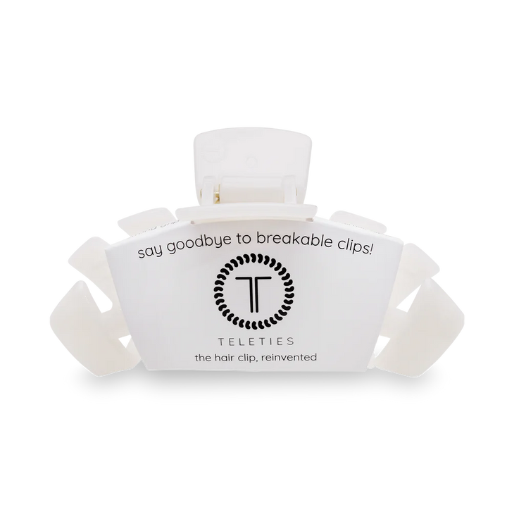 Teleties -Classic Coconut White Large Claw Hair Clip