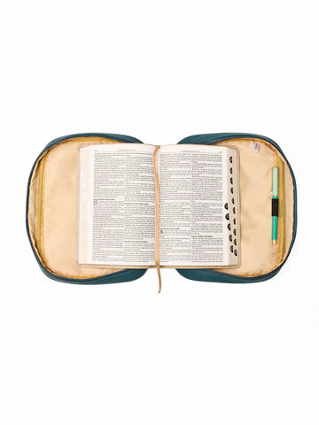 Mary Square Bible Cover-Dark Green