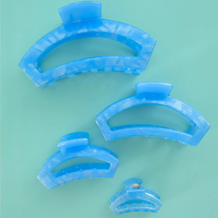 Teleties-Open Blue Lagoon Large Hair Clip