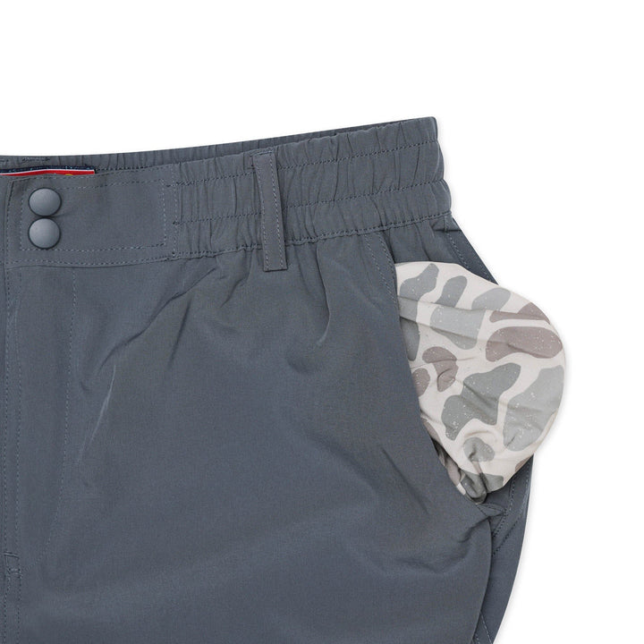 Burlebo Everyday Shorts 7” Inseam-River Rock Gray