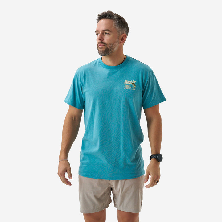 Burlebo Short Sleeve Tee - Bait And Rigs - Cyan