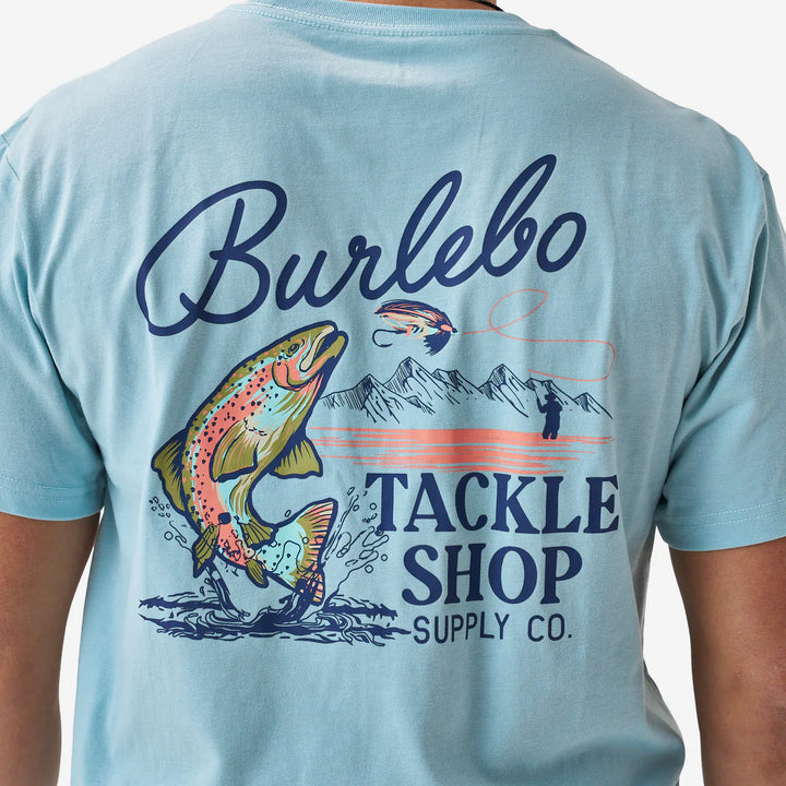 Burlebo Short Sleeve Tee - Tackle Shop - Sky Blue