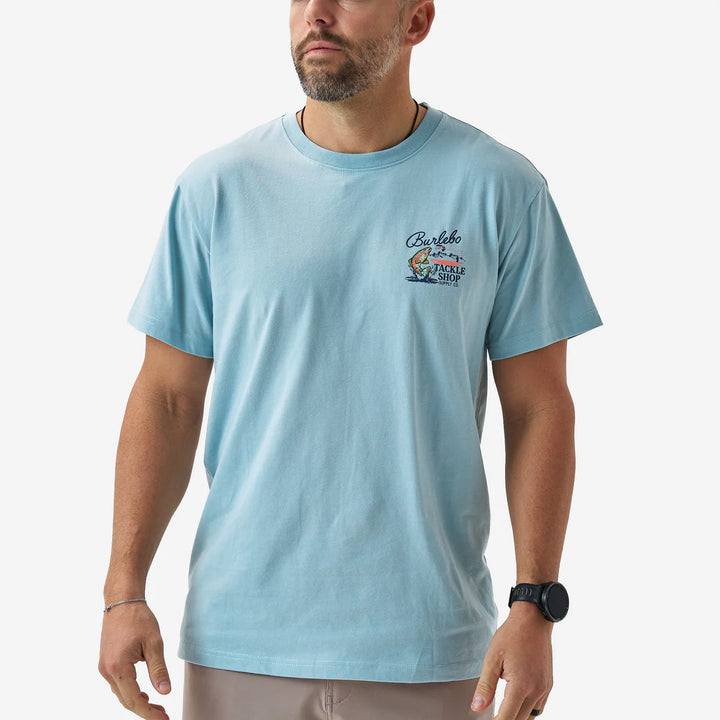 Burlebo Short Sleeve Tee - Tackle Shop - Sky Blue