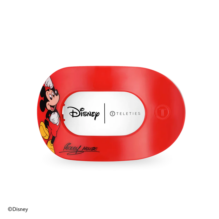 Mickey Mouse Medium Flat Round Hair Clip - Medium-Red