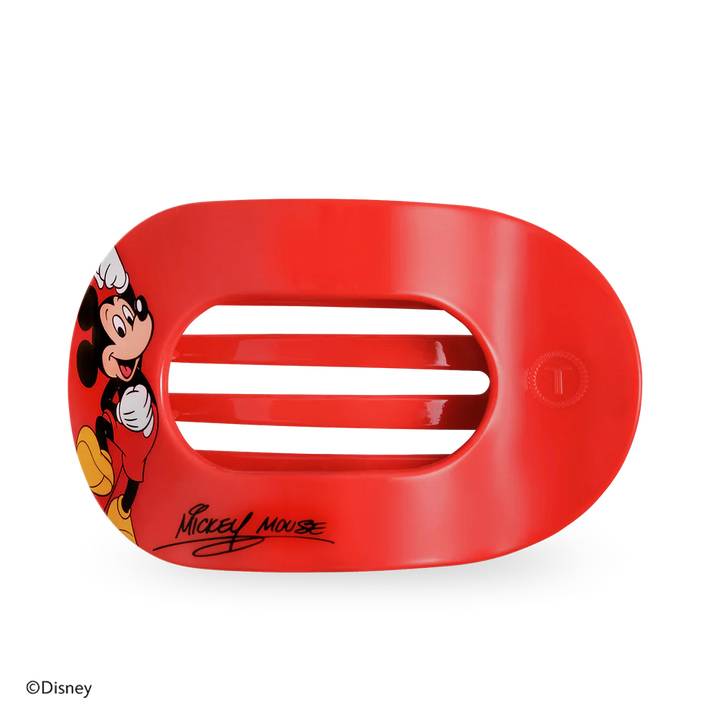 Mickey Mouse Large Flat Round Hair Clip - Large-Red