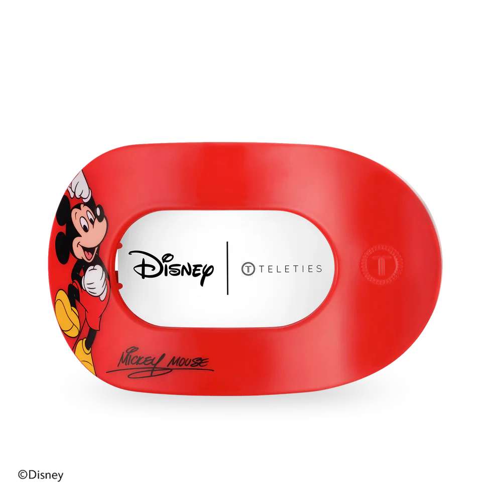 Mickey Mouse Large Flat Round Hair Clip - Large-Red