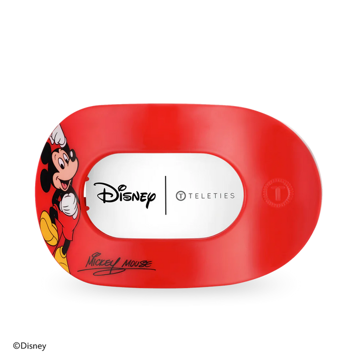 Mickey Mouse Large Flat Round Hair Clip - Large-Red