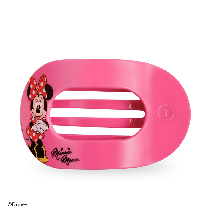 Minnie Mouse Large Flat Round Hair Clip - Large-Pink