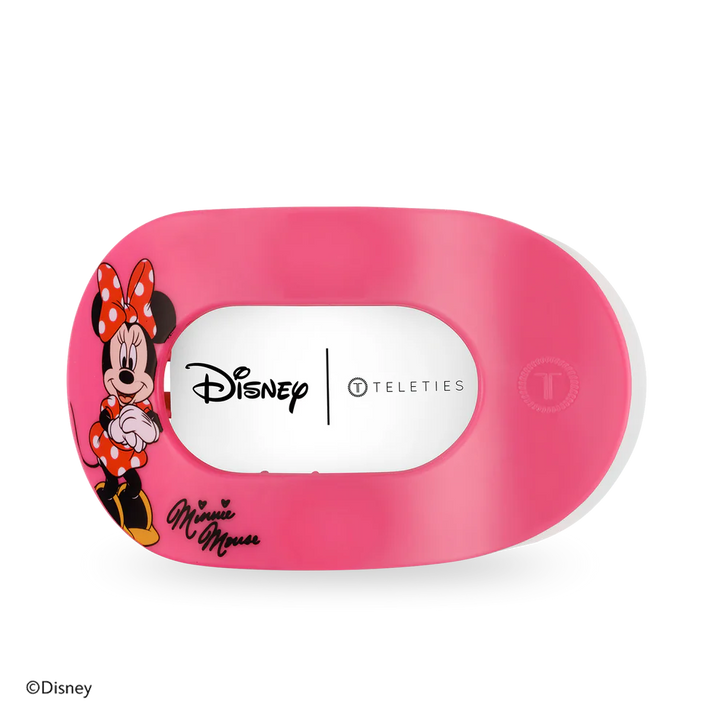 Minnie Mouse Large Flat Round Hair Clip - Large-Pink