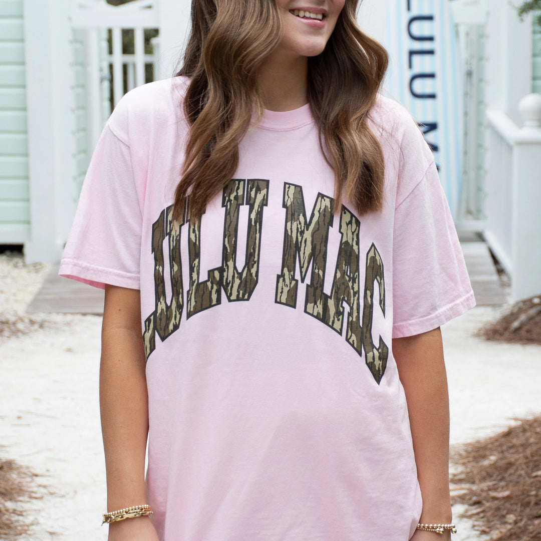 Lulu Mac-Mossy Oak Bottomland Youth Blossom Comfort Colors Mossy Oak Tee