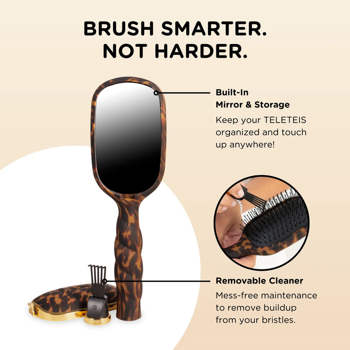 Teleties Detangler Hair Brush for Fine Hair – Tortoise