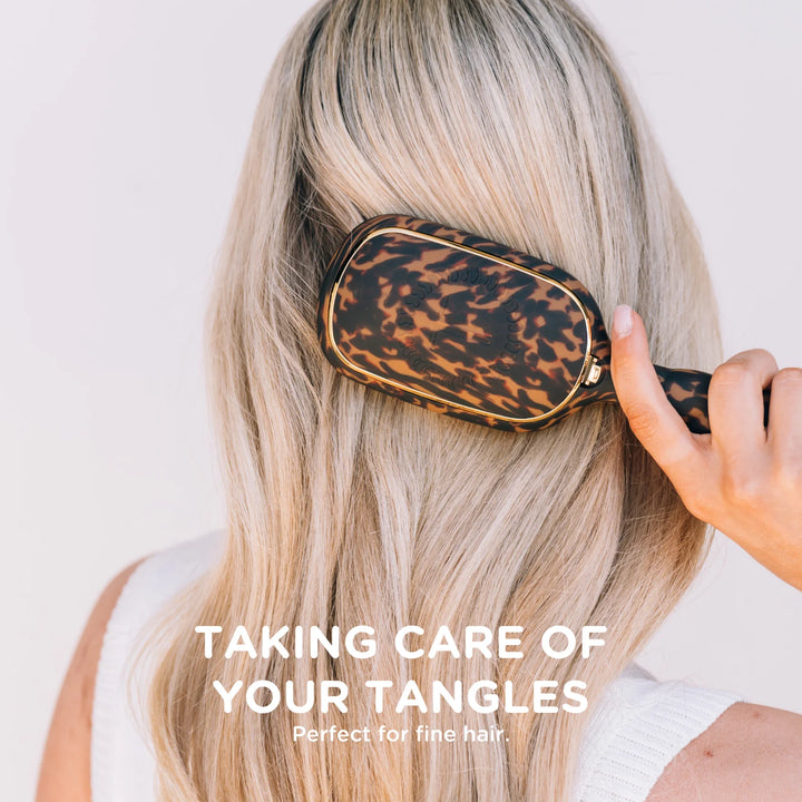 Teleties Detangler Hair Brush for Fine Hair – Tortoise