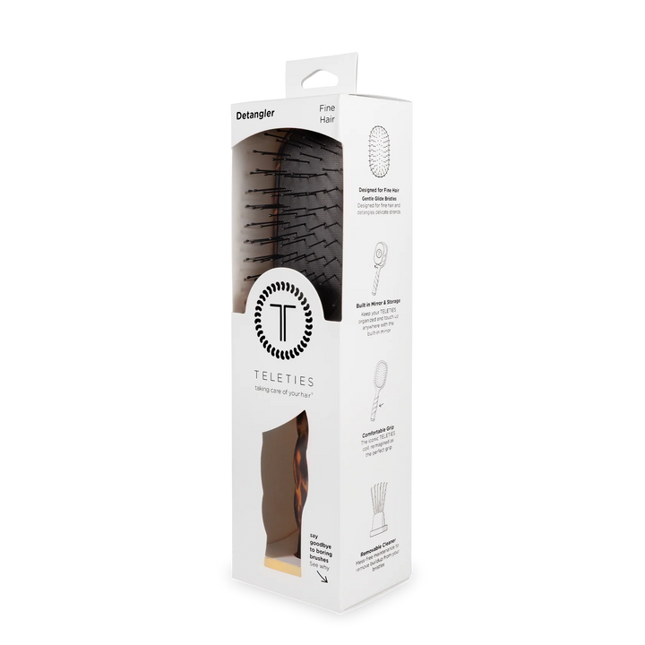 Teleties Detangler Hair Brush for Fine Hair – Tortoise