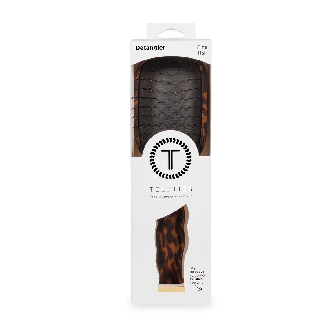Teleties Detangler Hair Brush for Fine Hair – Tortoise