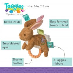 Mary Meyer-Taggies Harmony Bunny Teether Rattle – 6