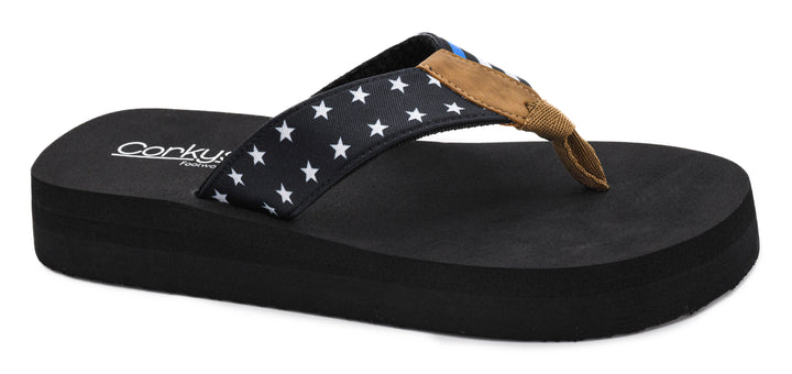 Corkys-Black With Blue 2- Navy