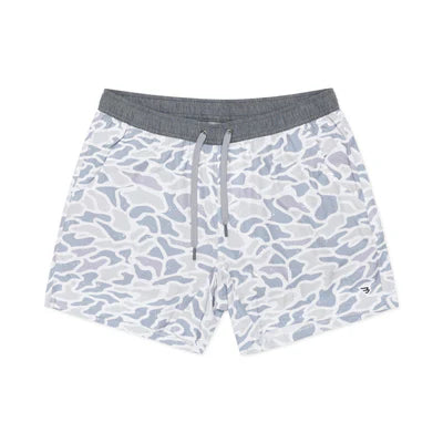 Burlebo-Athletic Short - White Camo - Grey Liner