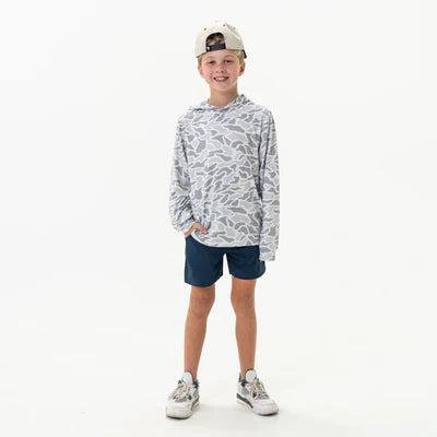 Burlebo-Youth Performance Hoodie - White Camo