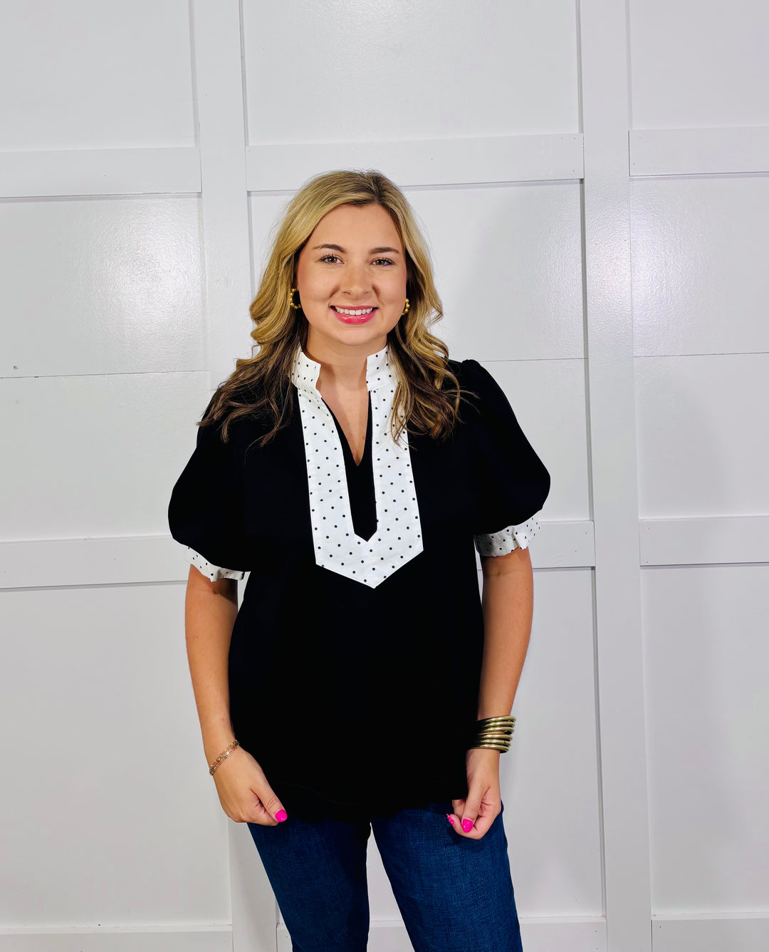 Black Puff Sleeve Top (LH)