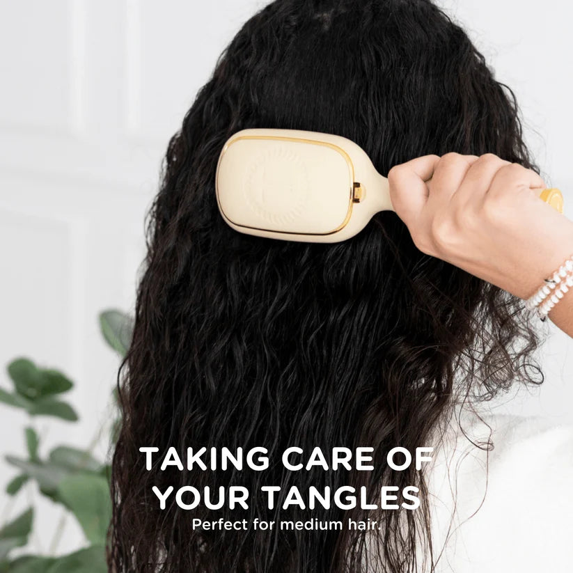 Teleties-Detangler Hair Brush for Medium Hair - Tan