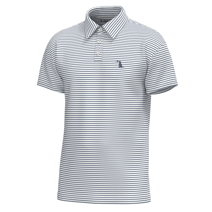 Local Boy Edisto Polo Dark Slate/White( Bark)