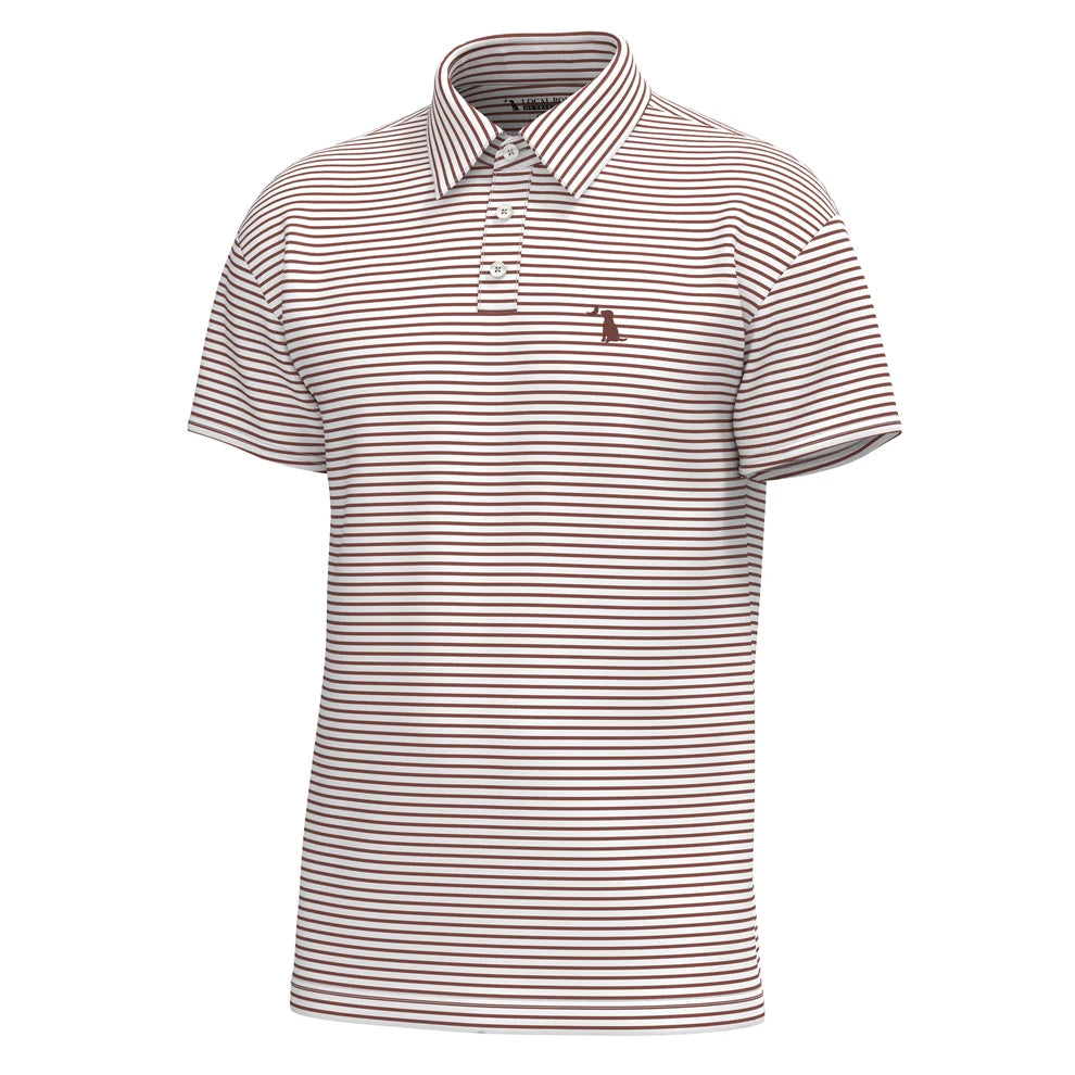 Local Boy Edisto Polo Mahogany/White (BARK)