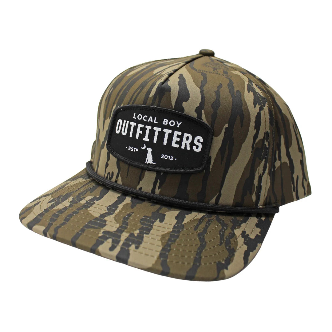 Local Boy Woven Patch High-Crown Rope Hat Mossy Oak Original Bottomland (Bark)