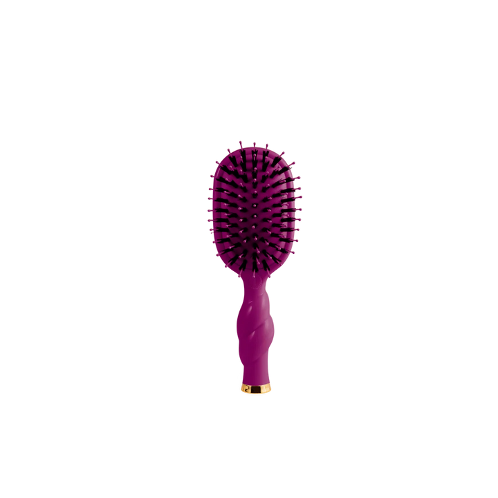 Teleties-Mini Boar Bristle Hair Brush - Mulberry