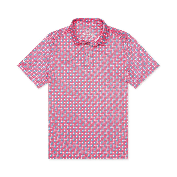 Burlebo-Performance Polo - American Flag Print